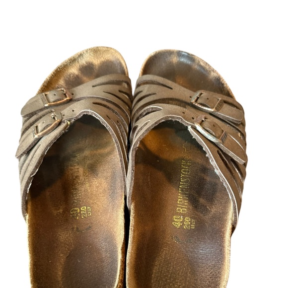 Birkenstock Granada Strap Sandals Leather Sand Beach Nubuck Sz.40 - Picture 3 of 9